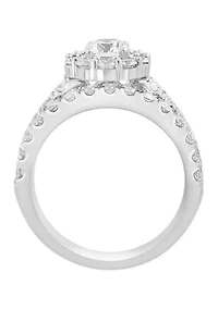 Lab Created Diamond Bridal Set Ring in 14K White Gold