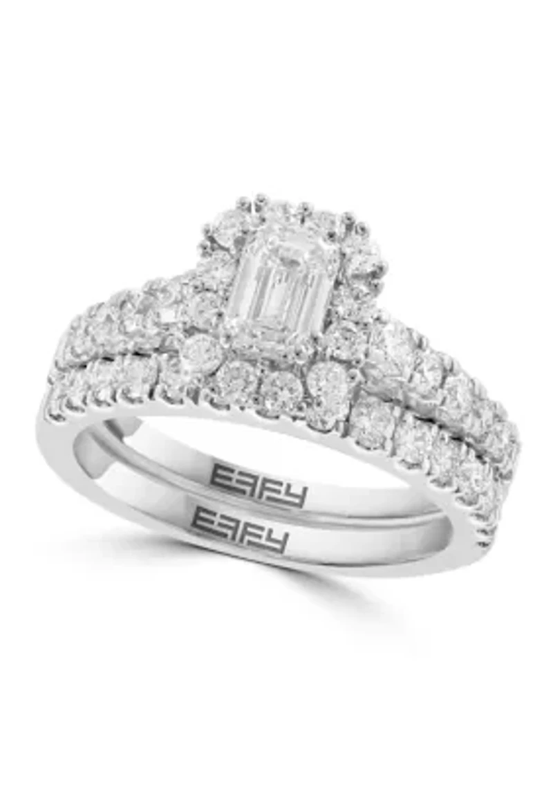 ct. t.w. Lab Created Diamond Bridal Set Ring in 14K White Gold