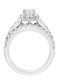 ct. t.w. Lab Created Diamond Bridal Set Ring in 14K White Gold