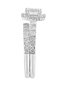 ct. t.w. Lab Created Diamond Bridal Set Ring in 14K White Gold
