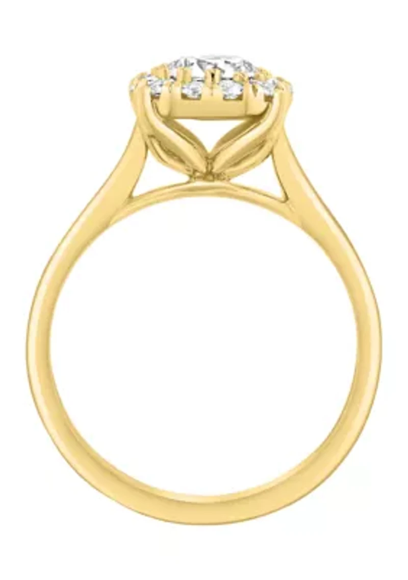 Lab Grown Diamond Ring in 14K Yellow Gold