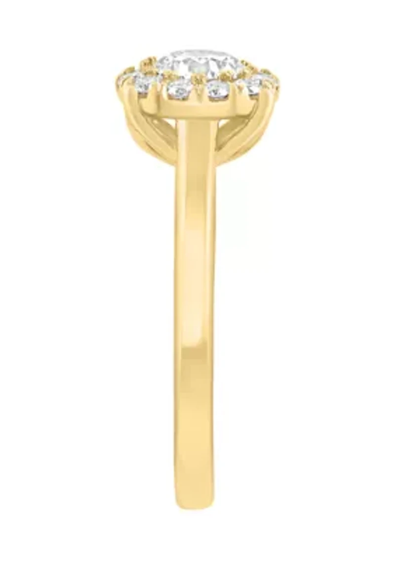 Lab Grown Diamond Ring in 14K Yellow Gold
