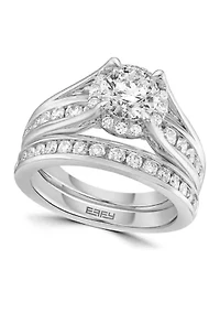 1.93 ct. t.w. Lab Created Diamond Bridal Ring in 14K White Gold