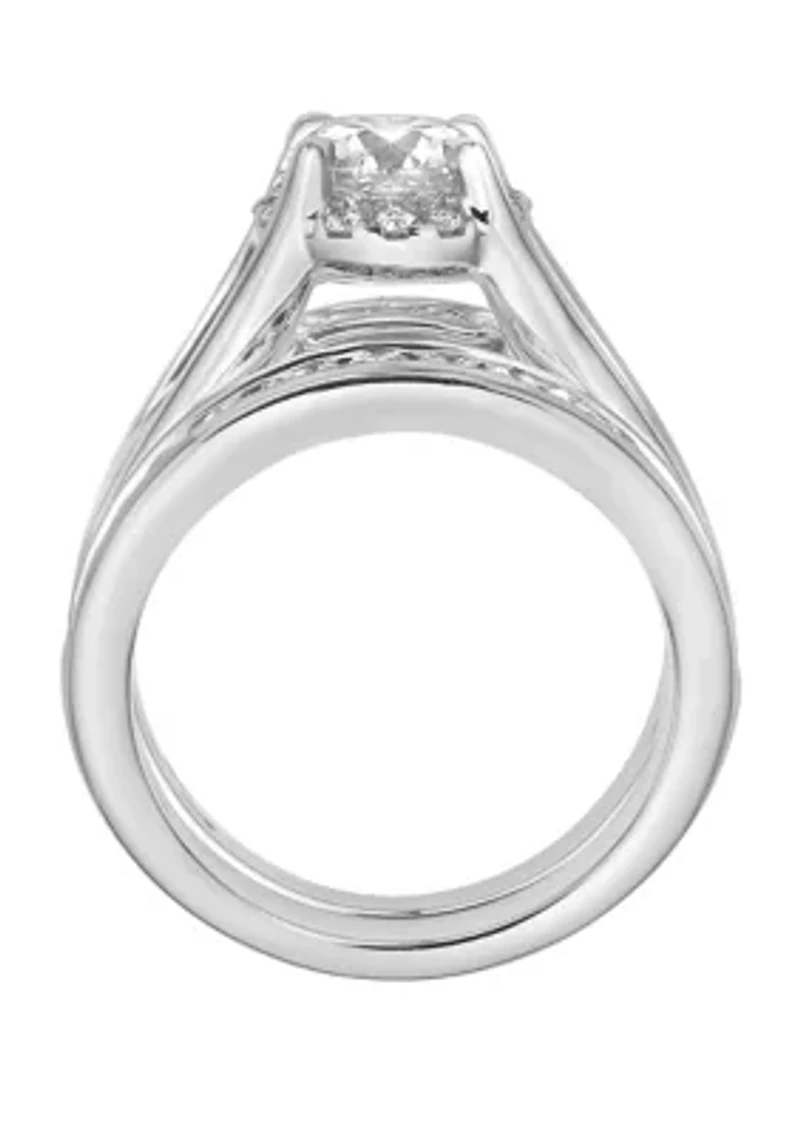 1.93 ct. t.w. Lab Created Diamond Bridal Ring in 14K White Gold