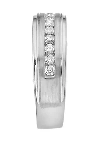 1/2 ct. t.w. Lab Created Diamond Band Ring in 14K Two Tone Gold