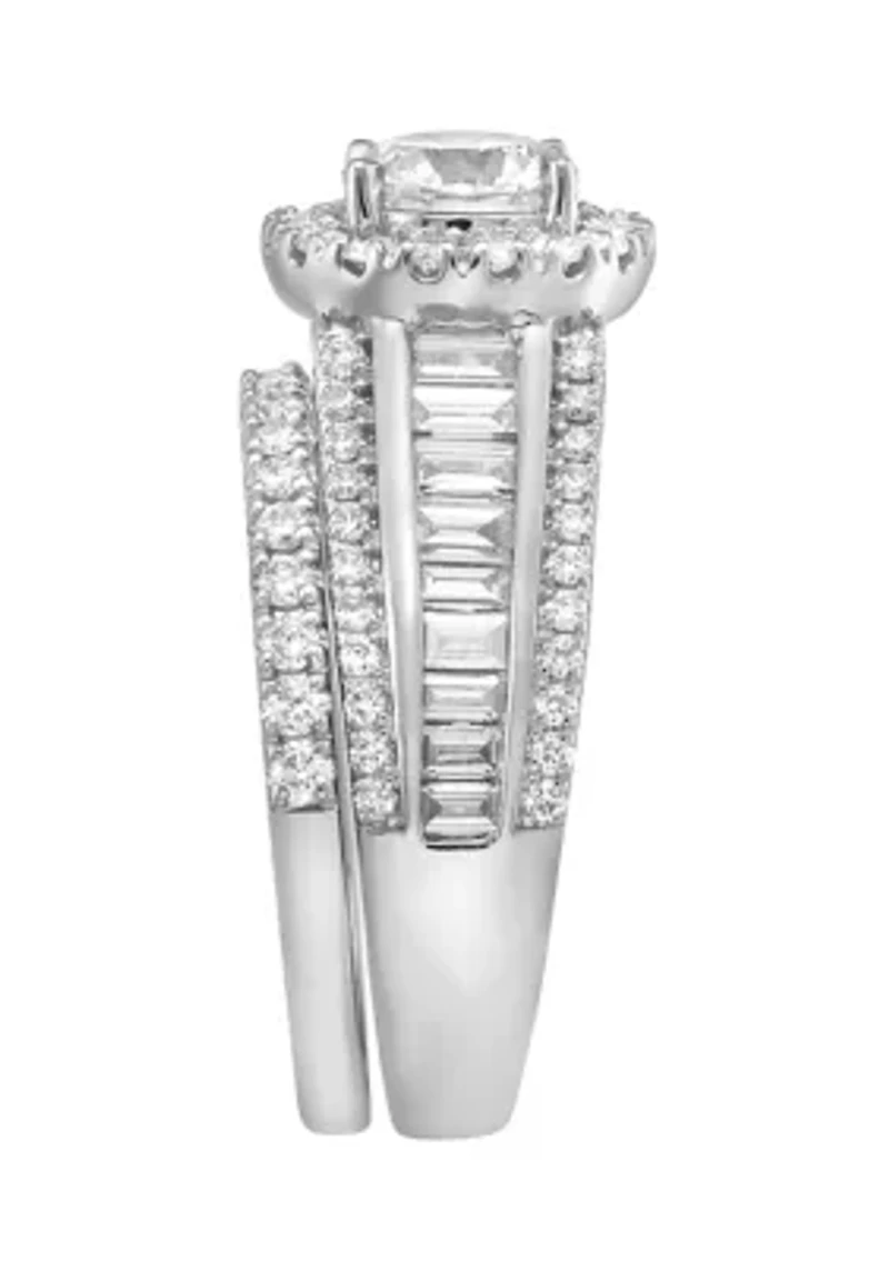 2.46 ct. t.w. Lab Created Diamond Bridal Set Ring in 14K White Gold