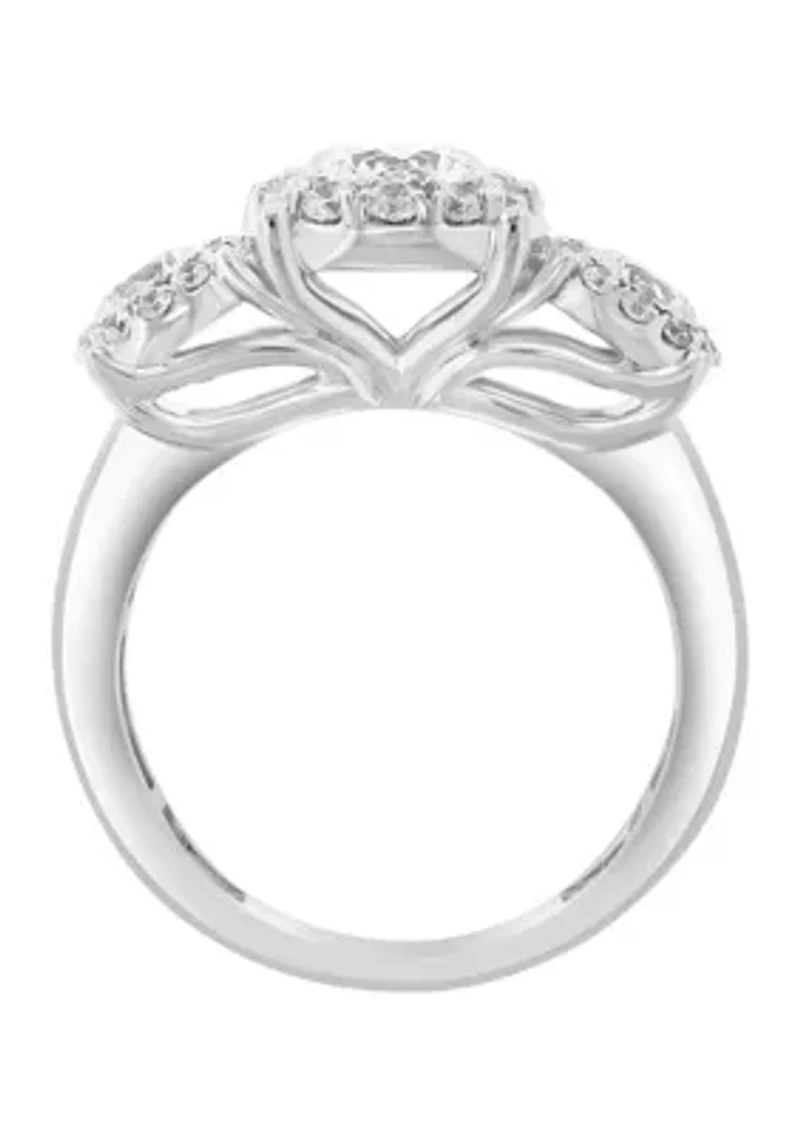 Lab Grown 14K White Gold Diamond Ring 