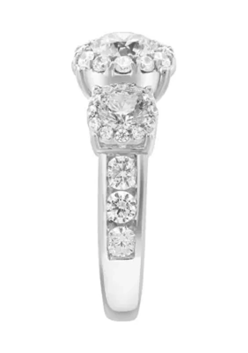 Lab Grown 14K White Gold Diamond Ring 