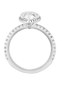 Lab Created Diamond Solitaire Ring in 14K White Gold with 2 ct. t.w. Center