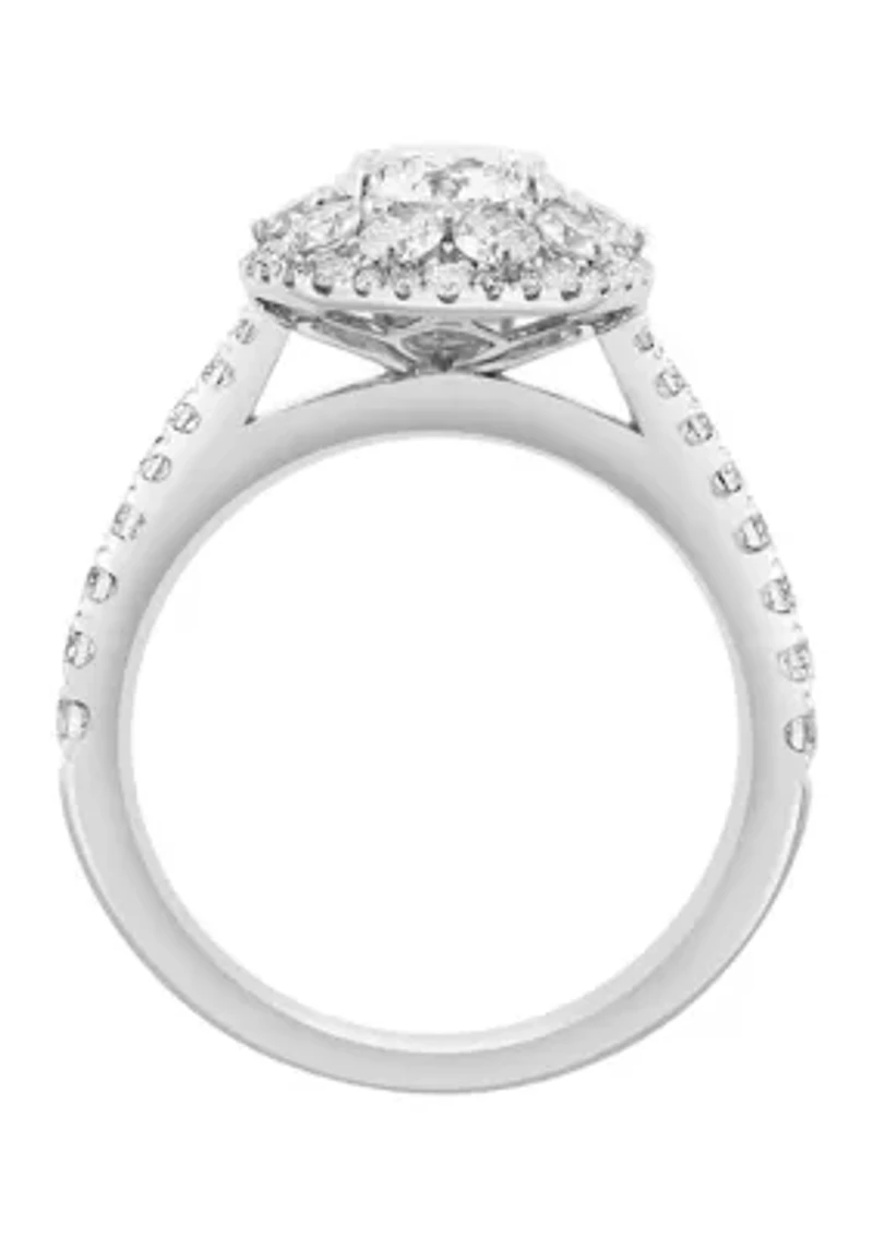 Lab Grown Diamond Ring in 14K White Gold