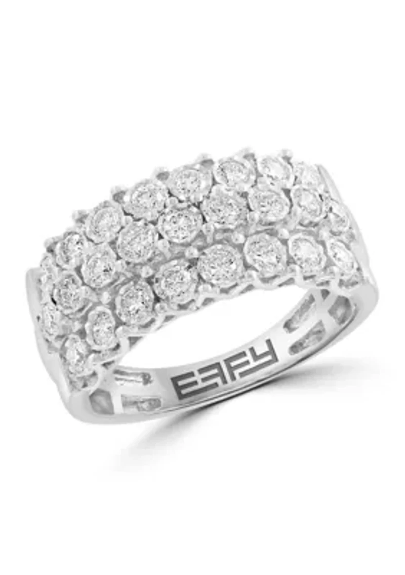 Sterling Silver Lab Grown Diamond Ring