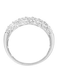 Sterling Silver Lab Grown Diamond Ring 