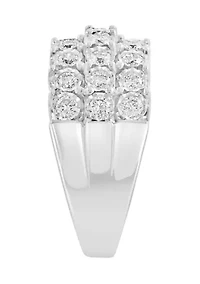 Sterling Silver Lab Grown Diamond Ring 