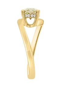Lab Grown 2.08 ct. t.w. Diamond Marquise Solitaire Ring in 14K Yellow Gold