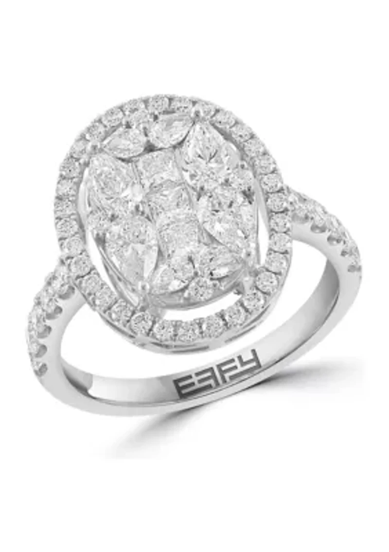 2.07 ct. t.w. Lab Grown Diamond Oval Ring in 14K White Gold