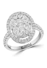 2.07 ct. t.w. Lab Grown Diamond Oval Ring in 14K White Gold