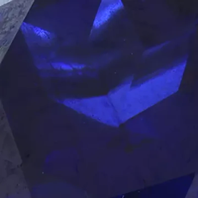 14K White Gold Lab Grown Diamond, Lab Grown 9-Millimeter Sapphire Ring 