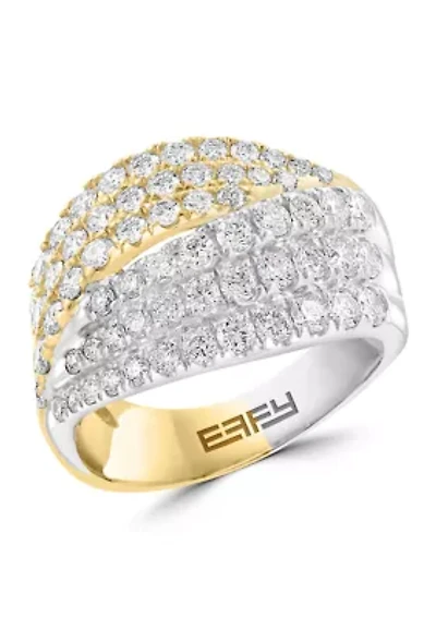 14K White Gold/Yellow Gold Lab Grown Diamond Ring 