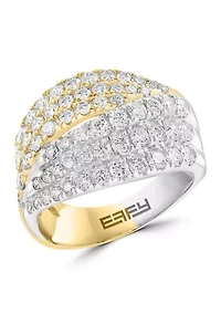 14K White Gold/Yellow Gold Lab Grown Diamond Ring 