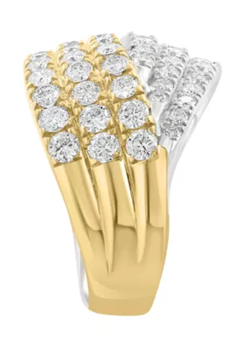 14K White Gold/Yellow Gold Lab Grown Diamond Ring 