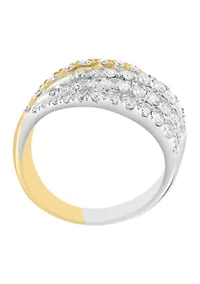 14K White Gold/Yellow Gold Lab Grown Diamond Ring 