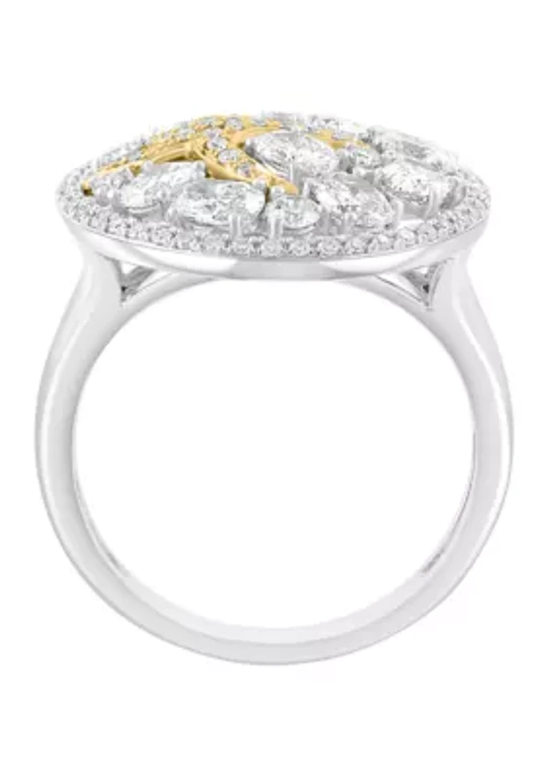  14K White Gold and Yellow Gold Lab Grown Diamond Ring 