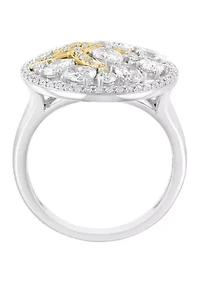  14K White Gold and Yellow Gold Lab Grown Diamond Ring 