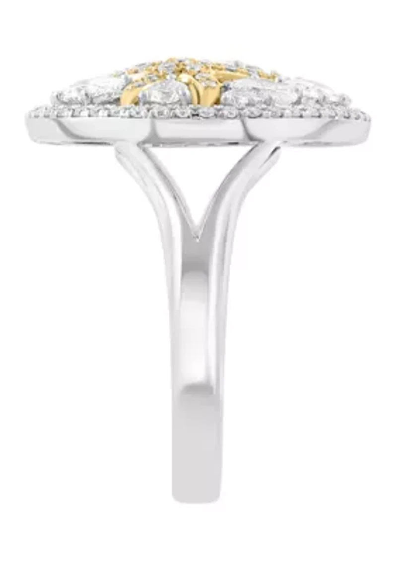  14K White Gold and Yellow Gold Lab Grown Diamond Ring 