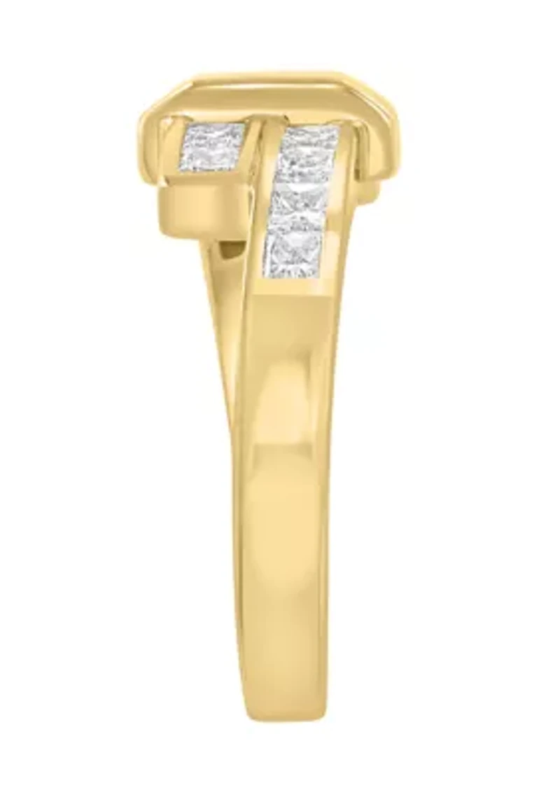 7/8 ct. t.w. Lab Grown Diamond Ring in 14K Yellow Gold