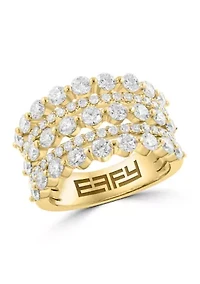 14K Yellow Gold Lab Grown Diamond Ring 