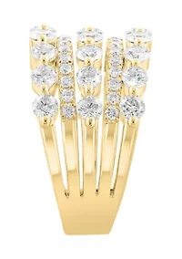14K Yellow Gold Lab Grown Diamond Ring 