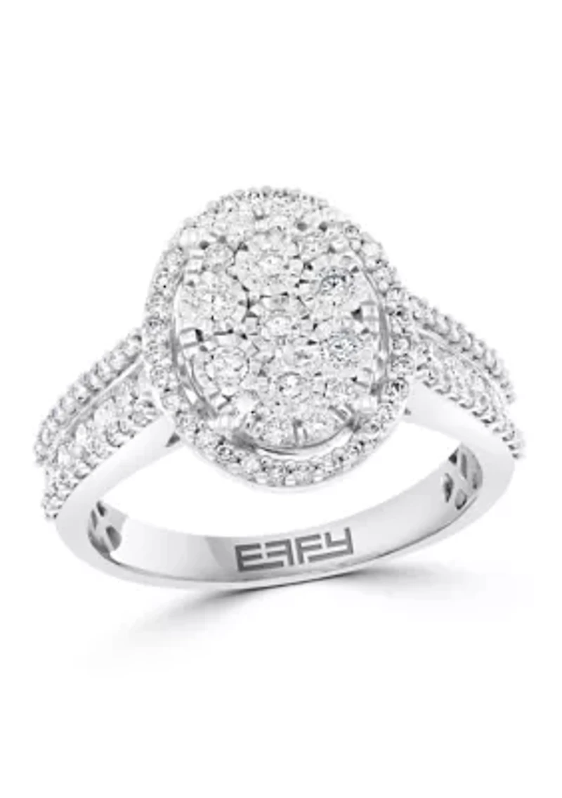 14k White Gold 1 ct. t.w. Miracle Set  Diamond Ring