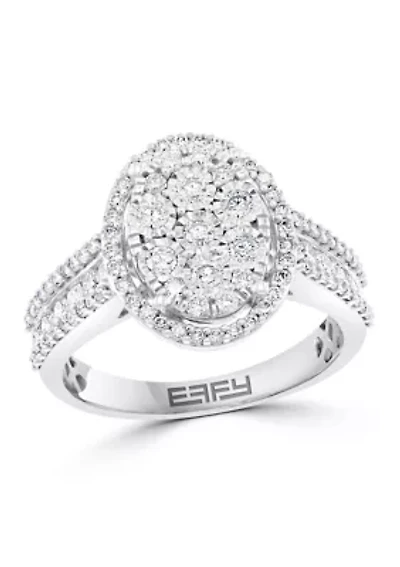 14k White Gold 1 ct. t.w. Miracle Set  Diamond Ring