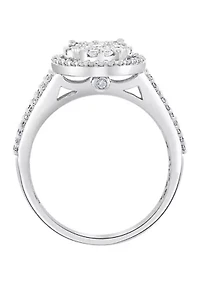 14k White Gold 1 ct. t.w. Miracle Set  Diamond Ring