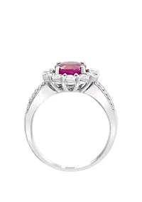 1.9 ct. t.w. Ruby And 1/3 ct. t.w. Diamond Ring in 14k White Gold