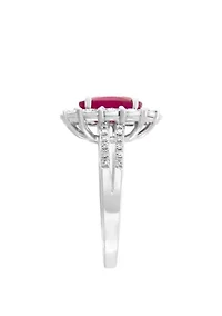 1.9 ct. t.w. Ruby And 1/3 ct. t.w. Diamond Ring in 14k White Gold