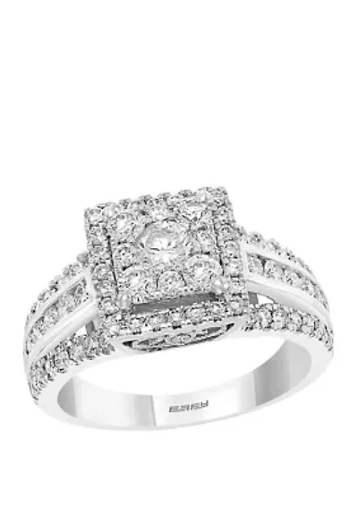  1.44 ct. t.w. Diamond Cluster Ring in 14K White Gold