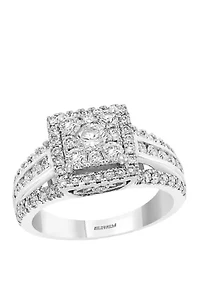  1.44 ct. t.w. Diamond Cluster Ring in 14K White Gold