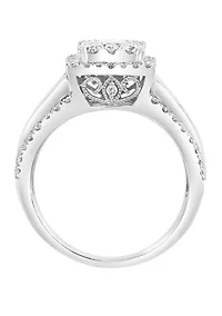  1.44 ct. t.w. Diamond Cluster Ring in 14K White Gold
