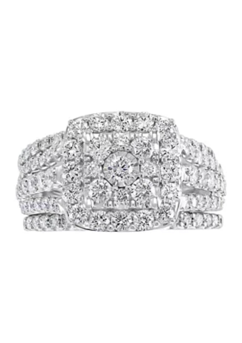 1.94 ct. t.w. Diamond Ring and Band Set in 14K White Gold