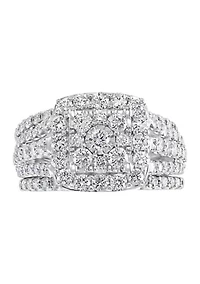 1.94 ct. t.w. Diamond Ring and Band Set in 14K White Gold 