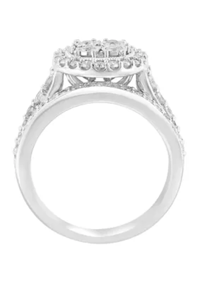 1 ct. t.w. Diamond Bridal Set in Sterling Silver
