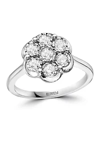 Sterling Silver 1/2 ct. t.w. Diamond Miracle Set Ring