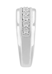 Men's Diamond Ring in Sterling Silver