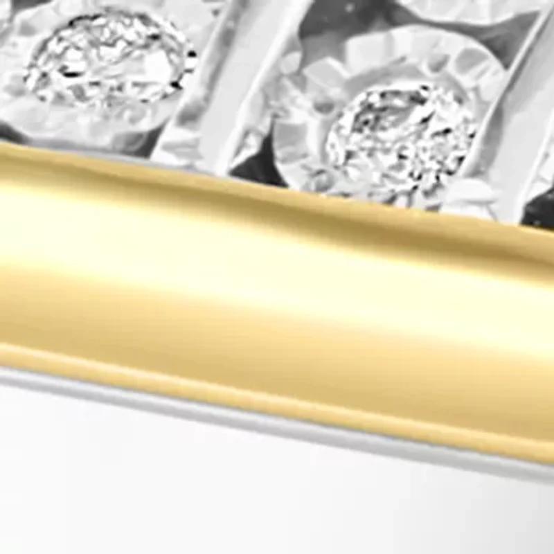 Men's 1/4 ct. t.w. Diamond Miracle Set Ring in Sterling Silver with 14K Gold Plating