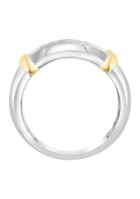 Men's 1/4 ct. t.w. Diamond Miracle Set Ring in Sterling Silver with 14K Gold Plating