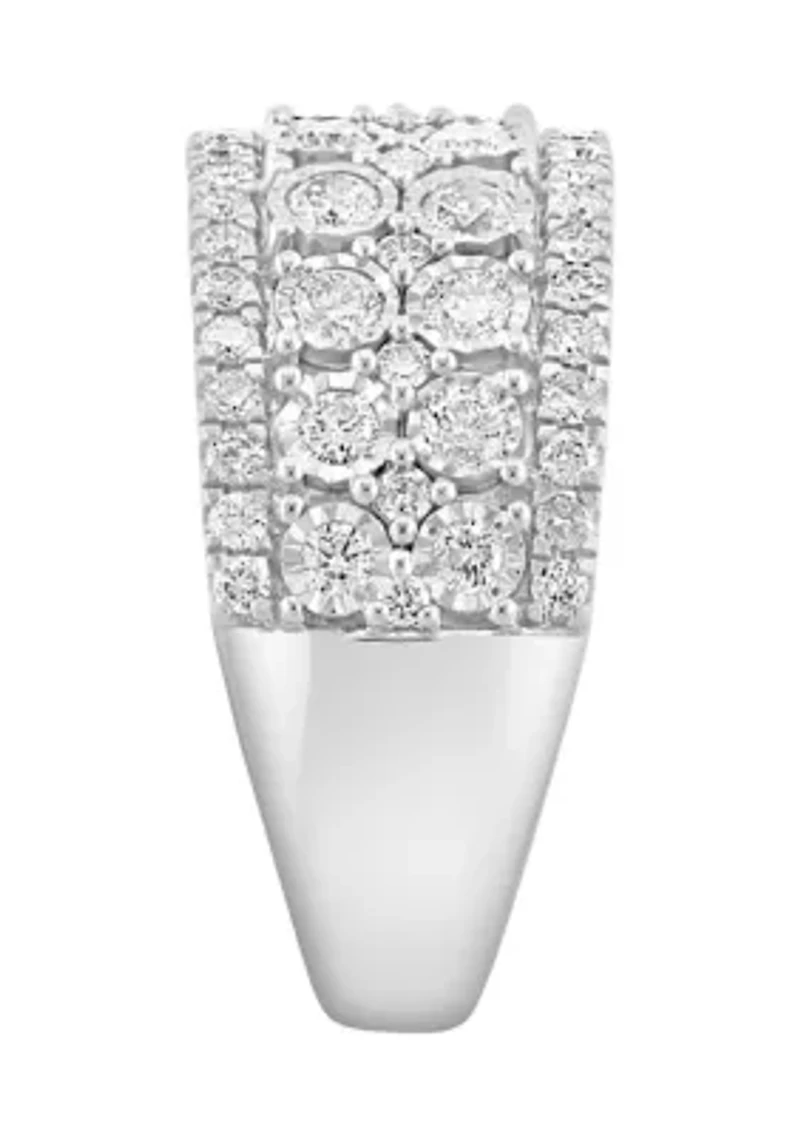 14K White Gold Diamond Ring