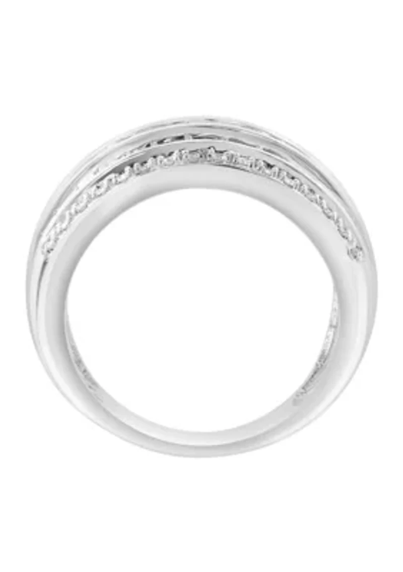 14K White Gold Diamond Ring 