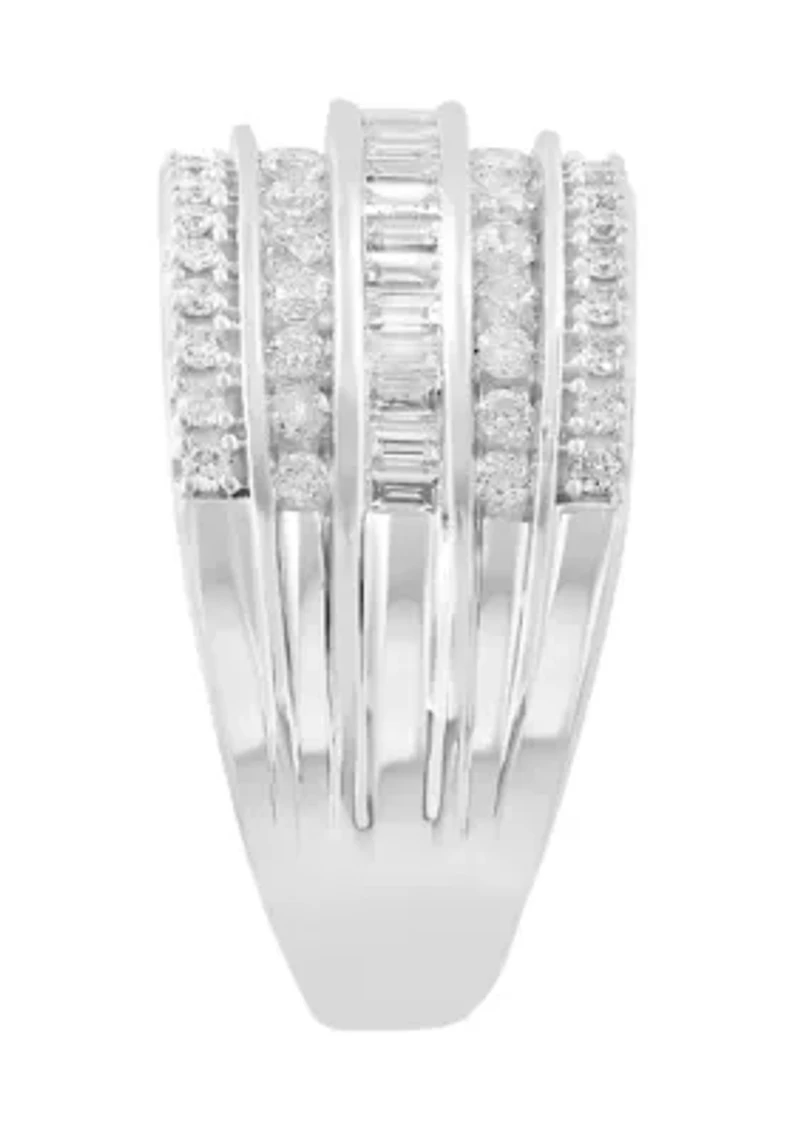 14K White Gold Diamond Ring 