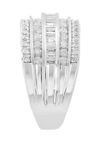 14K White Gold Diamond Ring 
